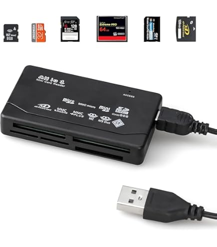 Amazon.com: Memory Card Reader Mini 26-in-1 USB 2.0 High Speed for